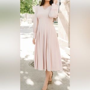 Rachel Parcell Midi Pink Dress, size small